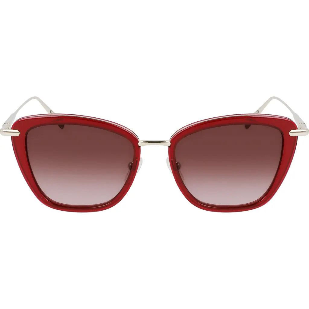 Longchamp Roseau 52mm Gradient Square Sunglasses in Burgundy at Nordstrom Rack | Nordstrom Rack