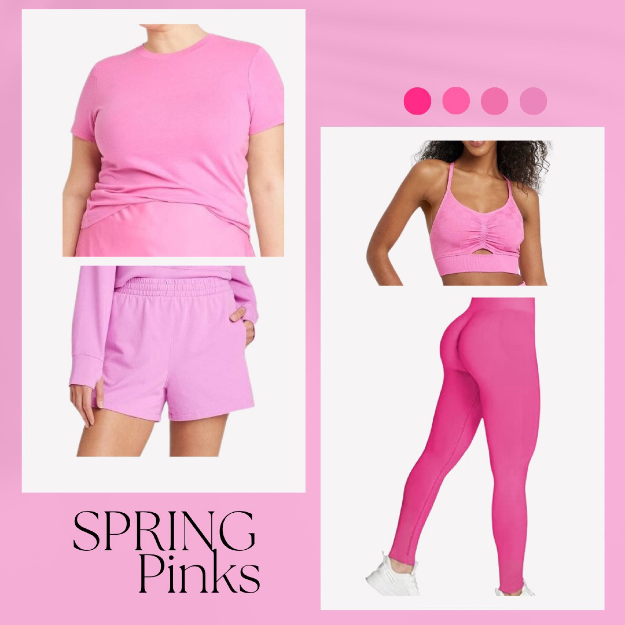Spring pink finds. Target and Amazon casual looks for the hotter days. Best leggings. Bright pink shorts, pants, tee, and sports bra. Softest tee shirt and shorts. Booty leggings for your next workout. Mother’s Day gift items or presents for her  

#LTKFind #LTKstyletip #LTKunder50
