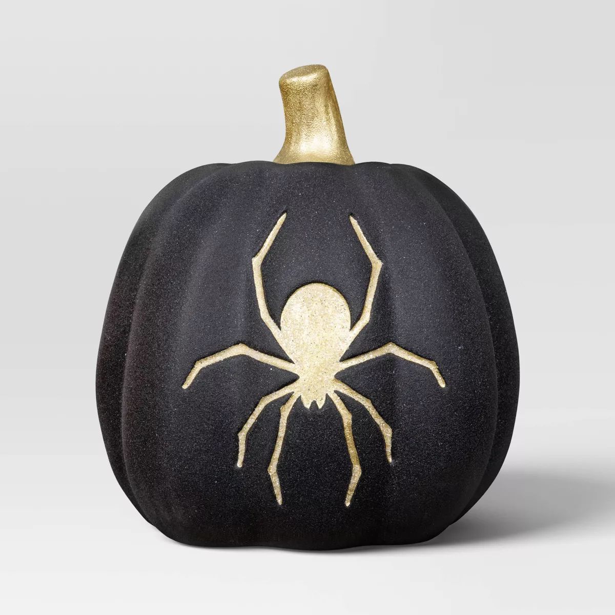 6.5" Ceramic Pumpkin With Spider Halloween Decorative Figurine Black - Hyde & EEK! Boutique™ | Target