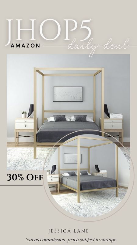 Amazon daily deal, save 30% on this gorgeous gold canopy bed frame.Amazon furniture, Amazon bedroom furniture, Amazon bed, canopy bed, gold modern canopy bed frame, bed frame, Amazon deal

#LTKSaleAlert #LTKHome #LTKStyleTip