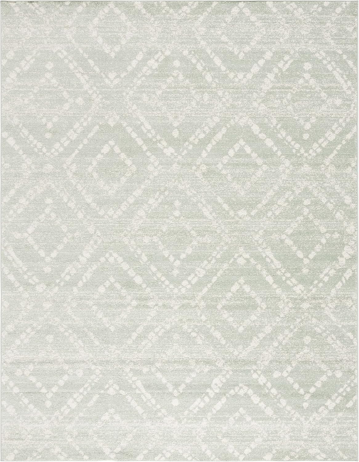 SAFAVIEH Area Rug 8x10 - Adirondack Collection - Large - Green & Ivory, Geometric Trellis Pattern... | Amazon (US)