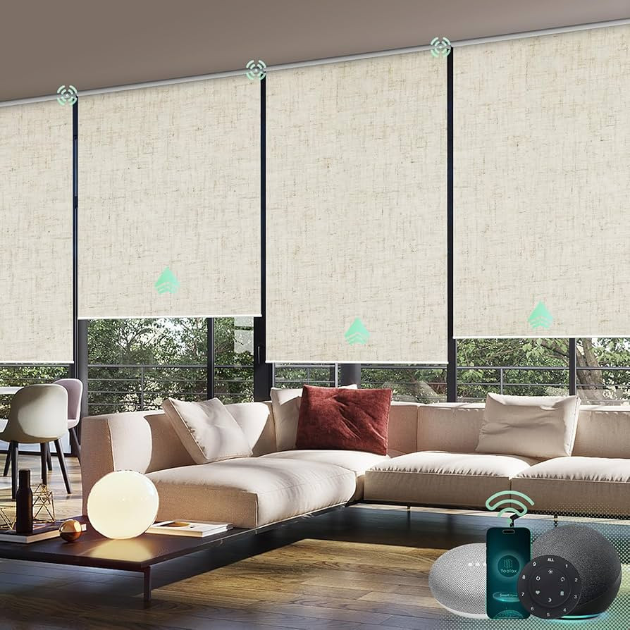 Yoolax Motorized Blinds with Remote, Blackout Smart Blinds with Remote Automatic Blinds for Windo... | Amazon (US)
