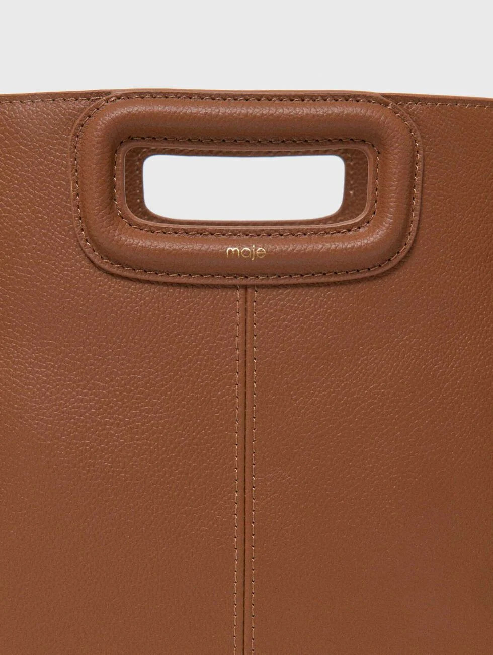 Grained leather M bag Natural for Women | Maje | Maje US