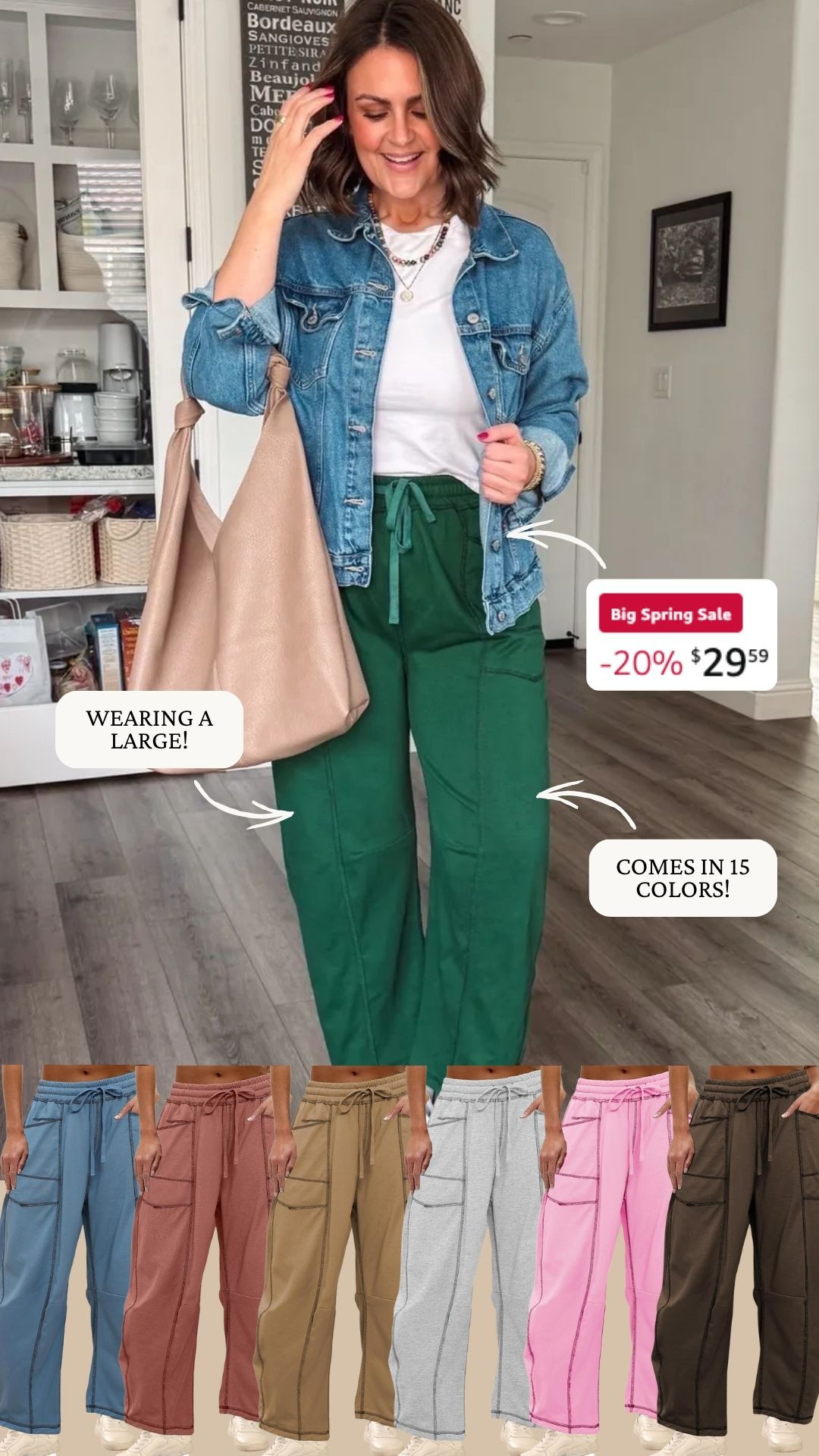 These Amazon pants are on sale for the Big Spring Sale!! I am wearing a large!

sale alert, watchnow, finds under 50, casual outfit, denm, loungewear, midsize fashion, courtney hamilton 

 #LTKootd #LTKSeasonal #LTKSaleAlert