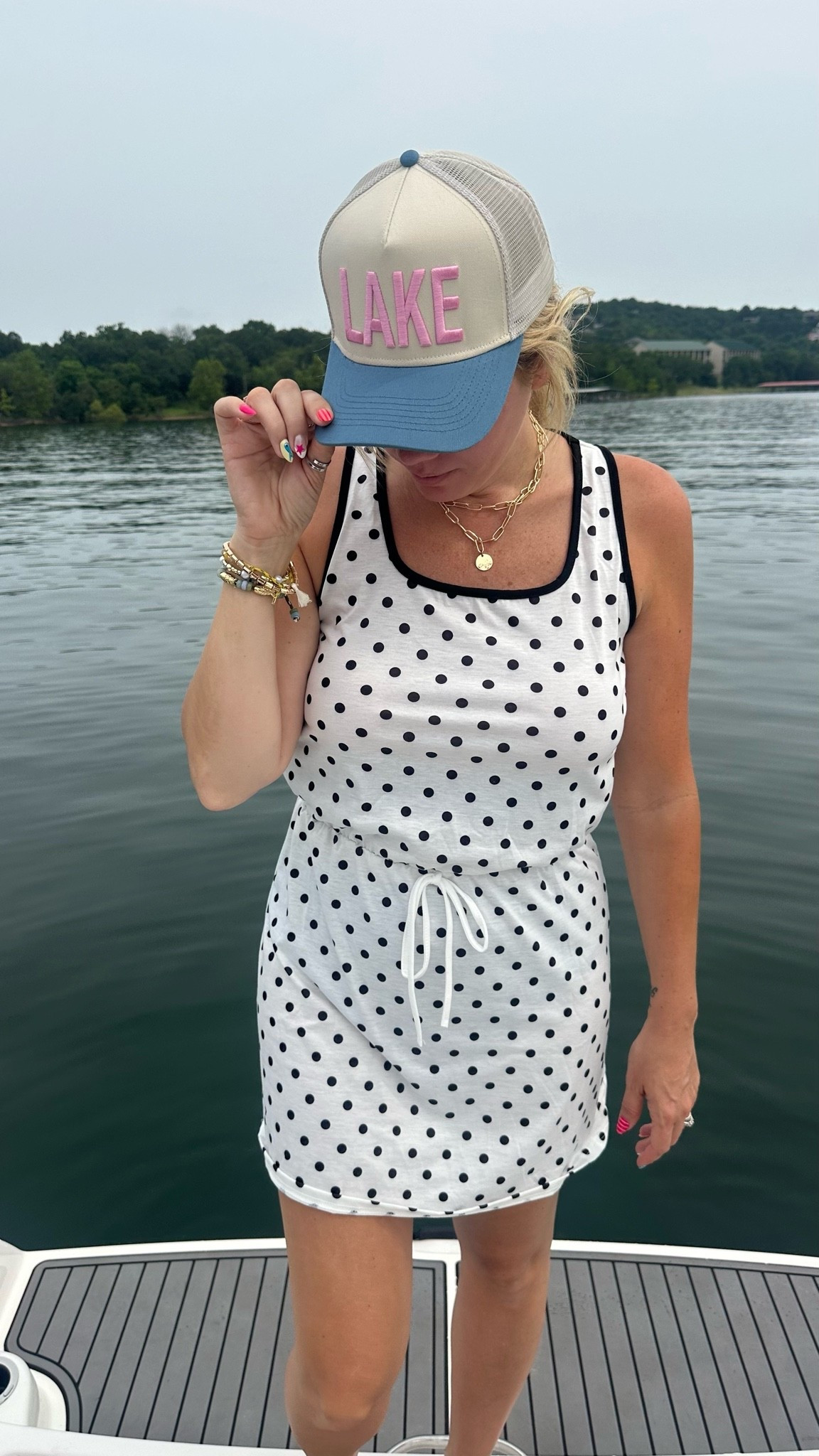 Lake day, polka dot swim coverup, lol ball cap

#LTKootd #LTKdayinmylife #LTKSwim