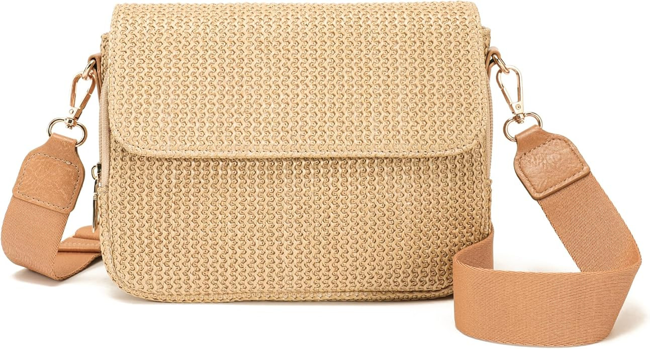 NEICOA Small Faux Straw Purses for Women Raffia Beach Purse Crossbody Bag for Women Vacation Summ... | Amazon (US)