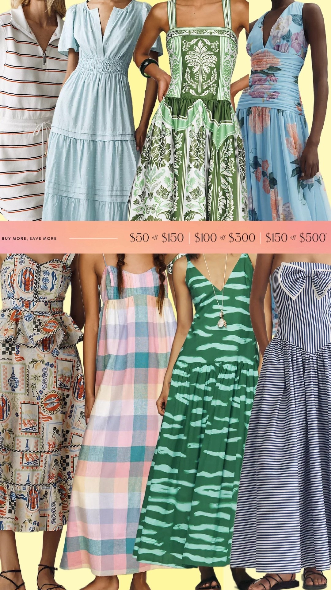 Anthropologie Buy More, 
Save More sale. Dresses for every occasionn

#LTKMothersDay #LTKOver40 #LTKWedding