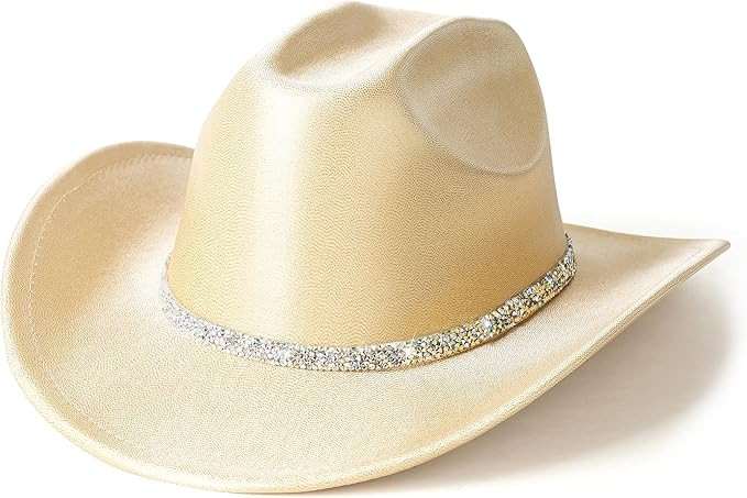 Lisianthus Glitter Cowboy Hat for Women and Men Party Disco Cowgirl Hat | Amazon (US)