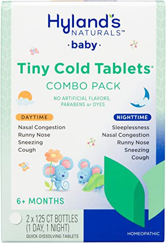 Hyland’s Baby Tiny Cold Tablets, Day and Night Value Pack, Infant and Baby Cold Medicine, Decongestant, Runny Nose and Cough Relief, 250 Quick-Dissolving Tablets | Amazon (US)