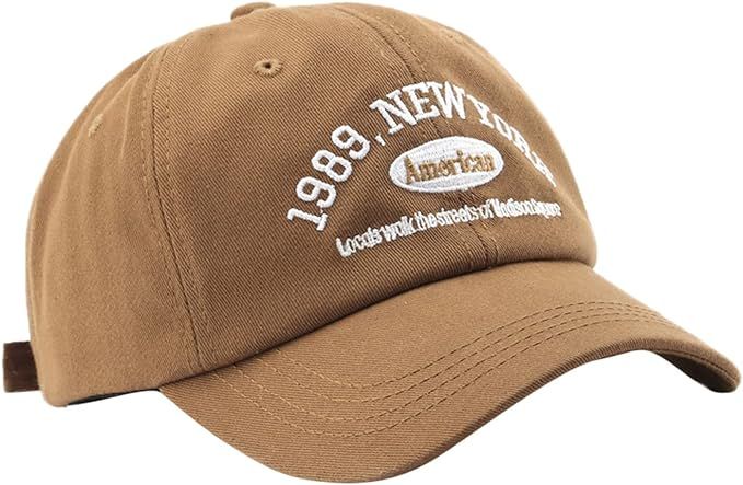 Classic 1989 New York Letters Embroidery Canvas Low Profile Baseball Cap Trucker Hat Running Golf... | Amazon (US)