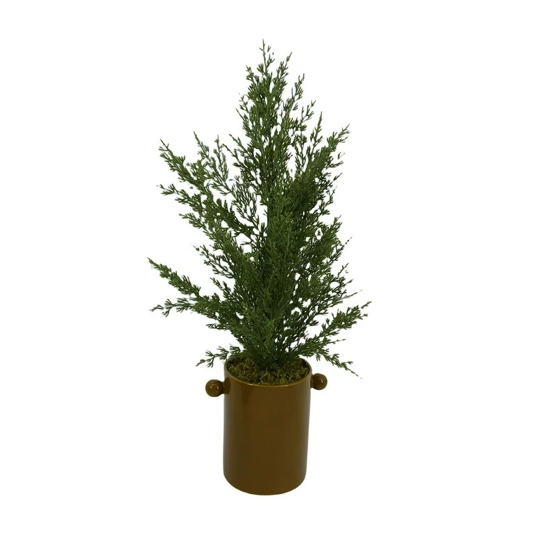 Artificial Tree in Brown Ceramic Pot Christmas Decoration, 22.25", by Holiday Time - Walmart.com | Walmart (US)