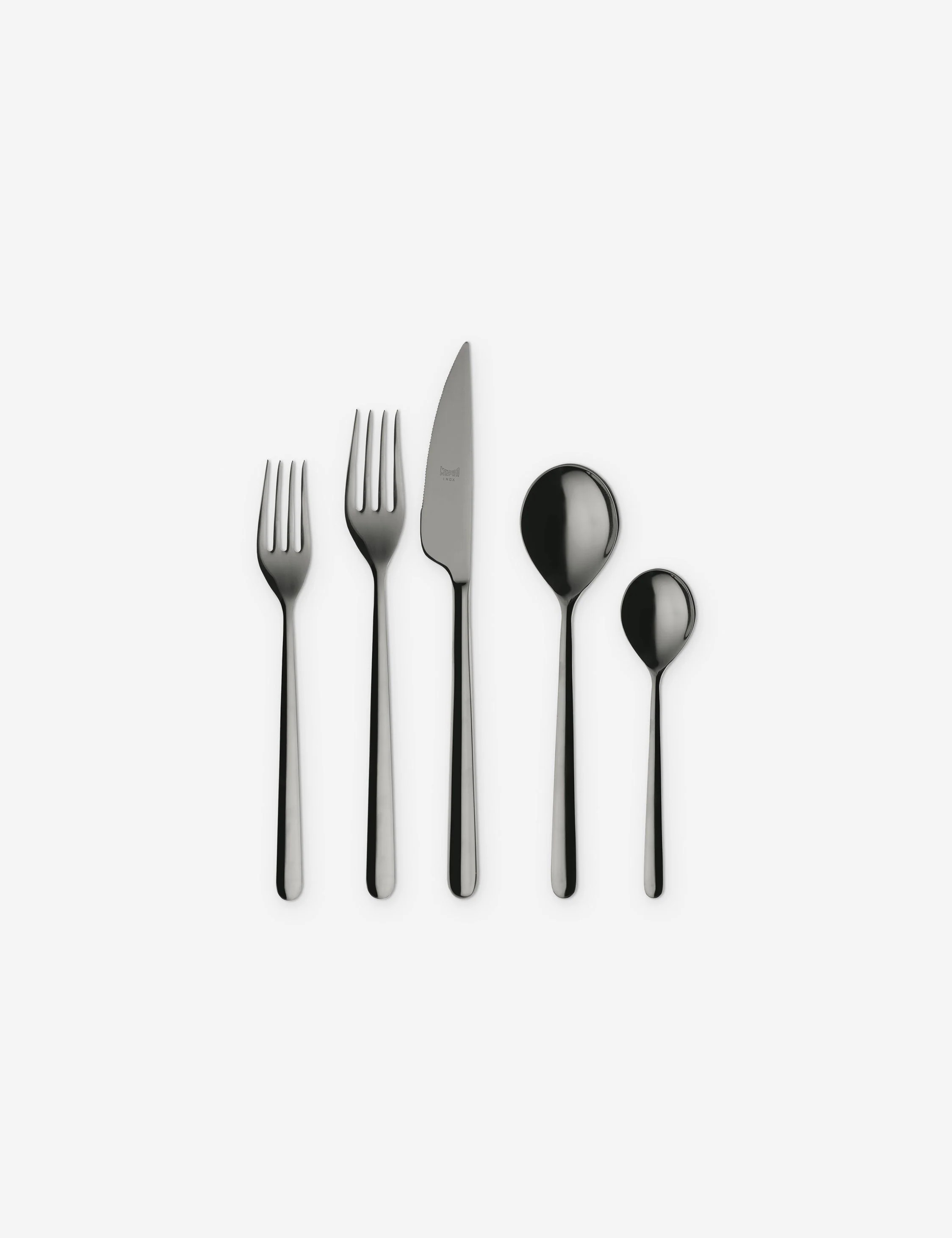Linea Flatware by Mepra, Polished Black | Lulu and Georgia 