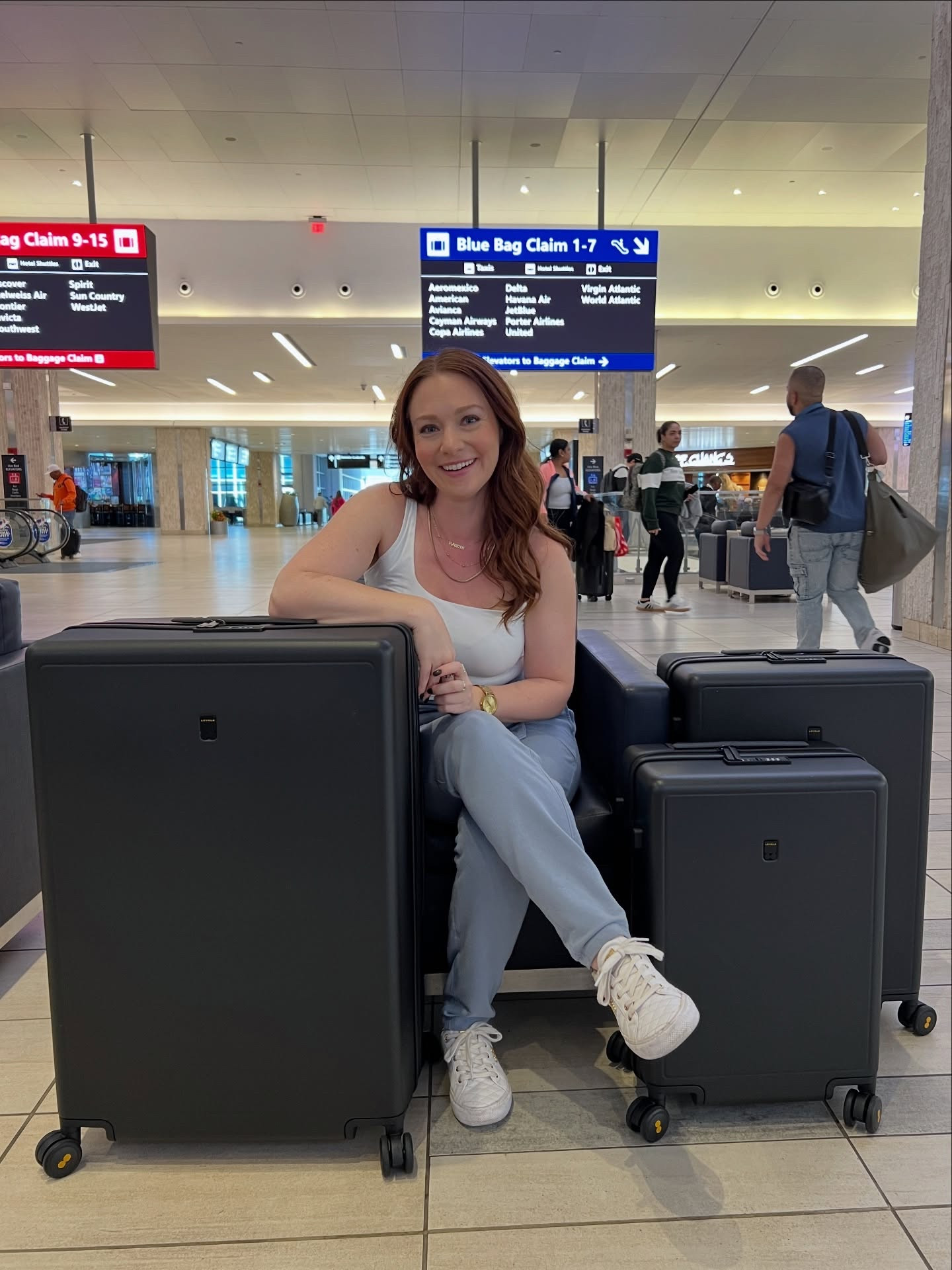 Officially ready for all future travel with my new luggage set from @level8_official. This is their Luminous Textured 3 Piece Set and I could not be happier with it!! 🧳
Swipe to see who at the TPA airport also approves of my new luggage! 🦩

They currently have their 20% Black Friday Sale going on now until November 30th! Shop now: https://bit.ly/4p2kbMH

#LTKHoliday #LTKCyberWeek #LTKTravel