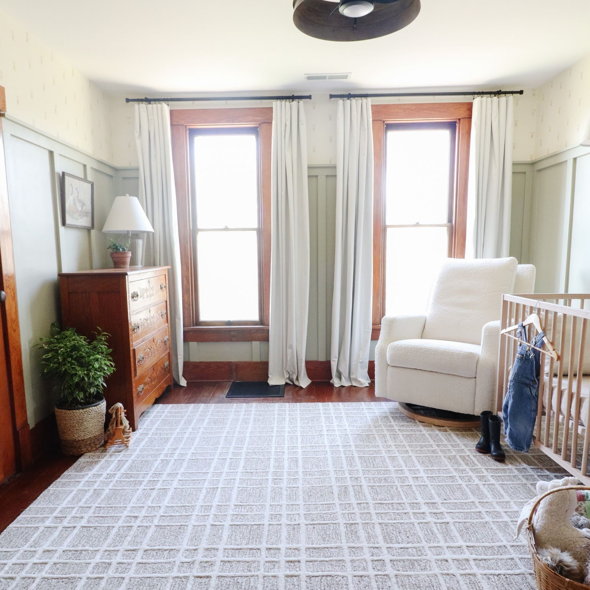 Throwback to Judd boy’s old nursery 🥹 The sweetest little room — sage green walls, warm wood trim, and that cozy chair Still one of my favorite spaces we’ve ever put together. I linked everything I could to recreate! 

#LTKmomlife #LTKHome