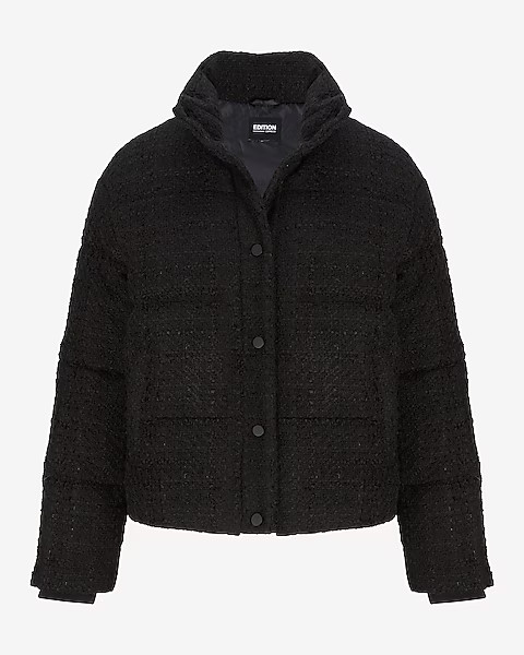 Tweed Puffer Jacket | Express