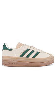 adidas Originals Gazelle Bold Sneaker in Cream White, Collegiate Green, & Magic Beige from Revolv... | Revolve Clothing (Global)