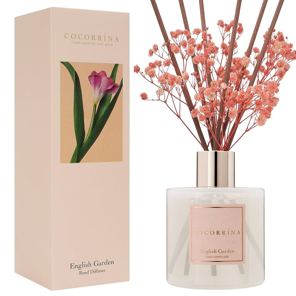 COCORRÍNA Reed Diffuser - English Garden Scented Diffuser with 8 Sticks Home Fragrance Reed Diff... | Amazon (US)