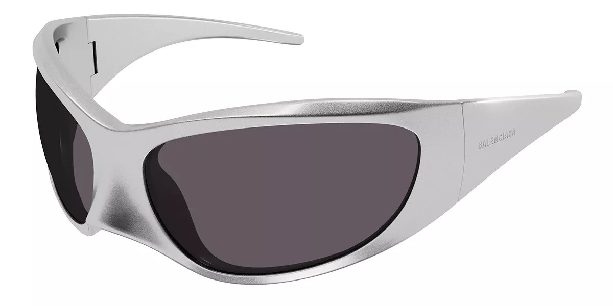 Balenciaga BB0252S 005 Women’s Sunglasses Silver Size 80 | SmartBuyGlasses Global
