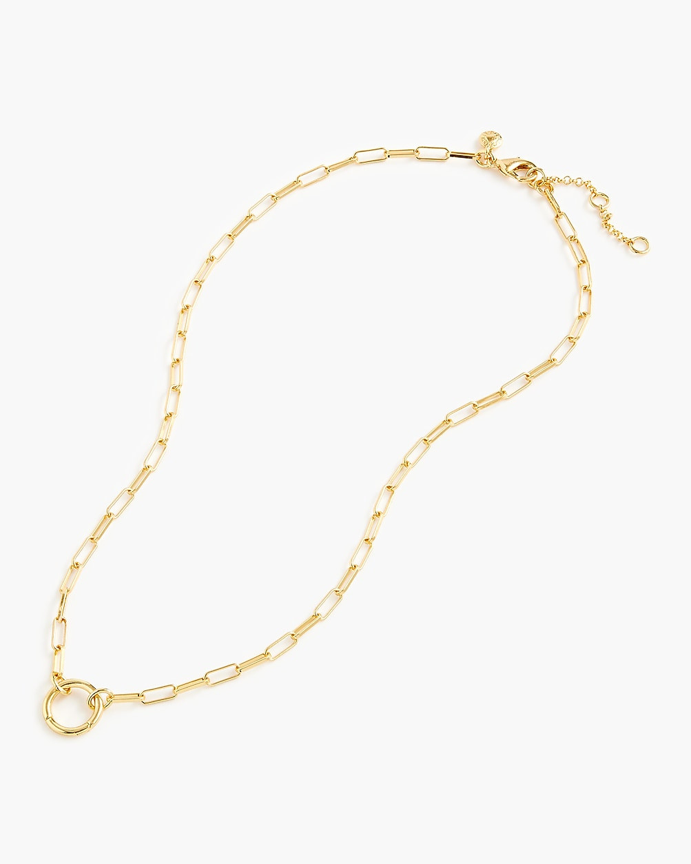 Paper-clip charm chain necklace | J.Crew Factory