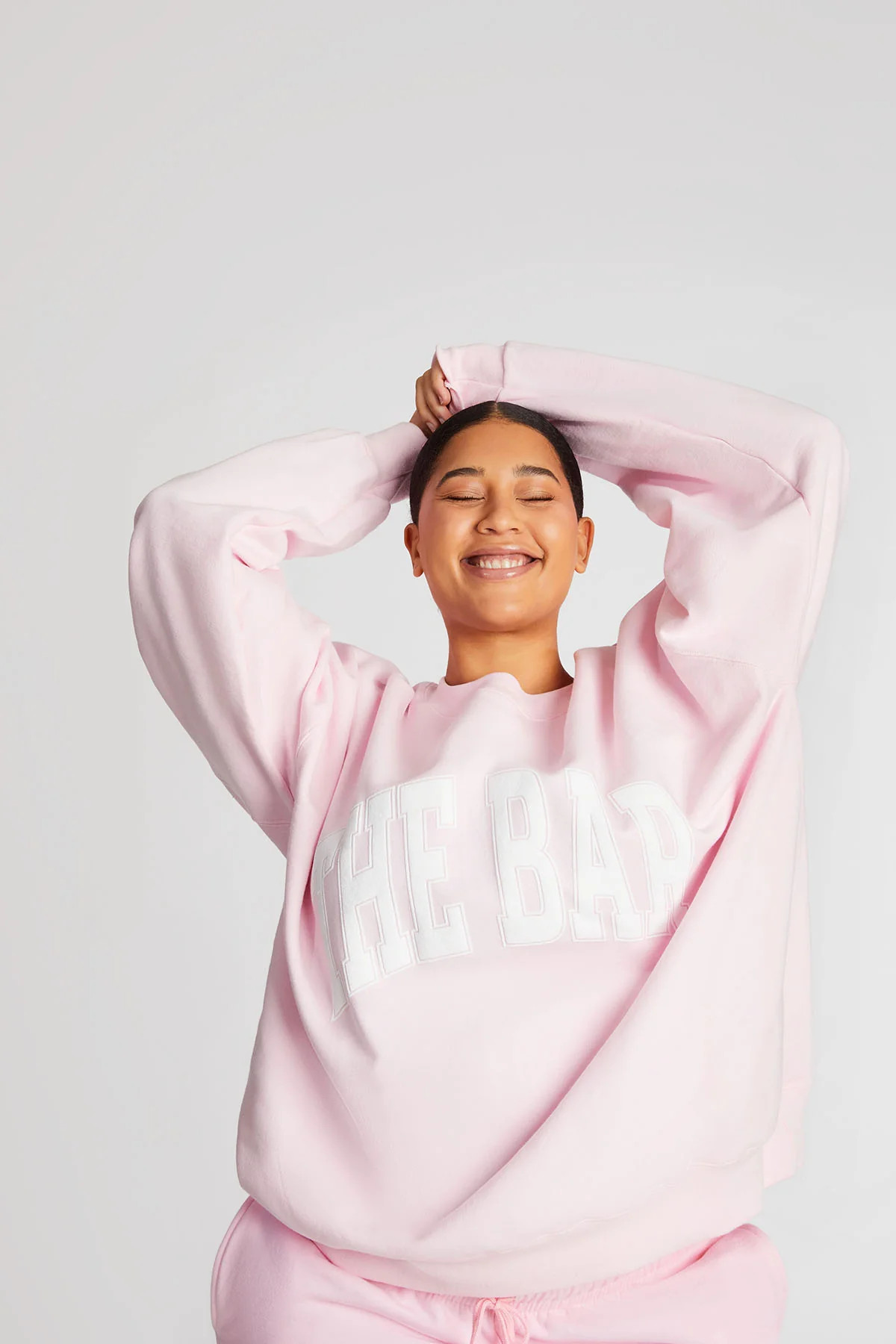 VARSITY SWEATPANTS BLUSH/WHITE | The Bar