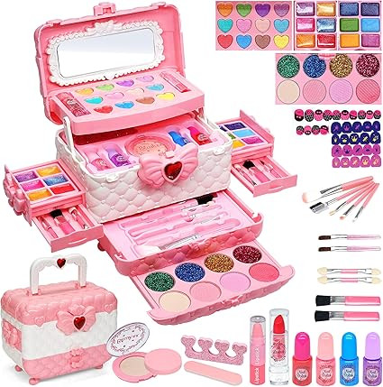 Kids Makeup Kit for Girl - Toys for Girls Washable Make Up for Little Girls,Non Toxic Toddlers Co... | Amazon (US)