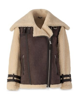 Rhoslyn Leather Shearling Moto Jacket | Bloomingdale's (US)