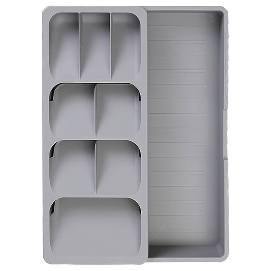 Sazoemao Kitchen Drawer Organizer Tray,Silverware Organizer Storage Tray,DrawerStore Compact Cutl... | Amazon (US)
