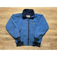 Vintage 80S Ll Bean Bomber Jacket Windbreaker Lined Logo Full Zip Blue | Etsy (US)