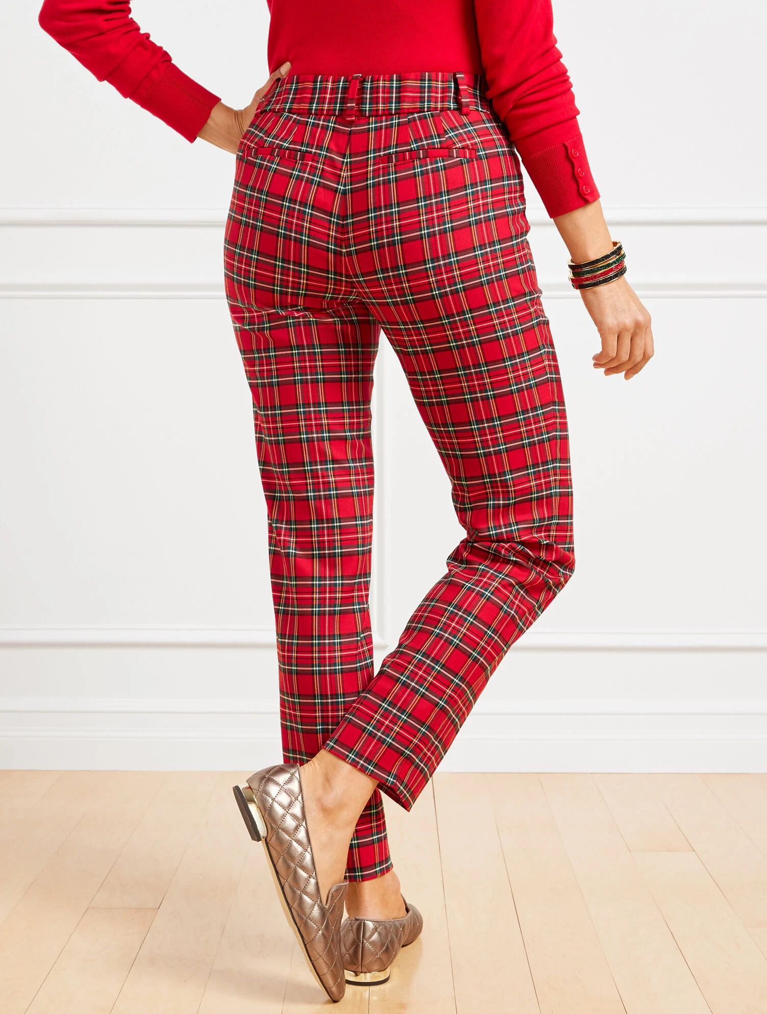 Talbots Hampshire Ankle Pants - Apple Cider Plaid | Talbots