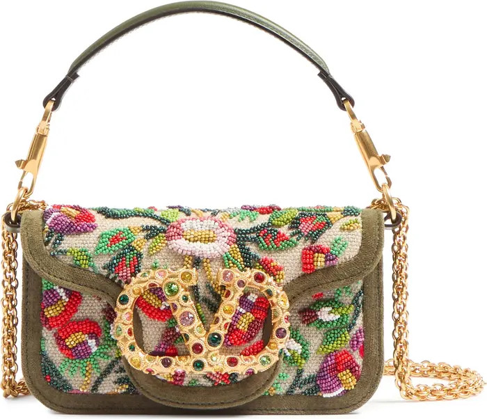 Valentino Garavani Small Locò VLOGO Crystal Embellished Shoulder Bag | Nordstrom | Nordstrom