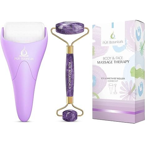PUR Botanicals Ice and Amethyst Roller for Face 2-in-1 Set | Amazon (US)