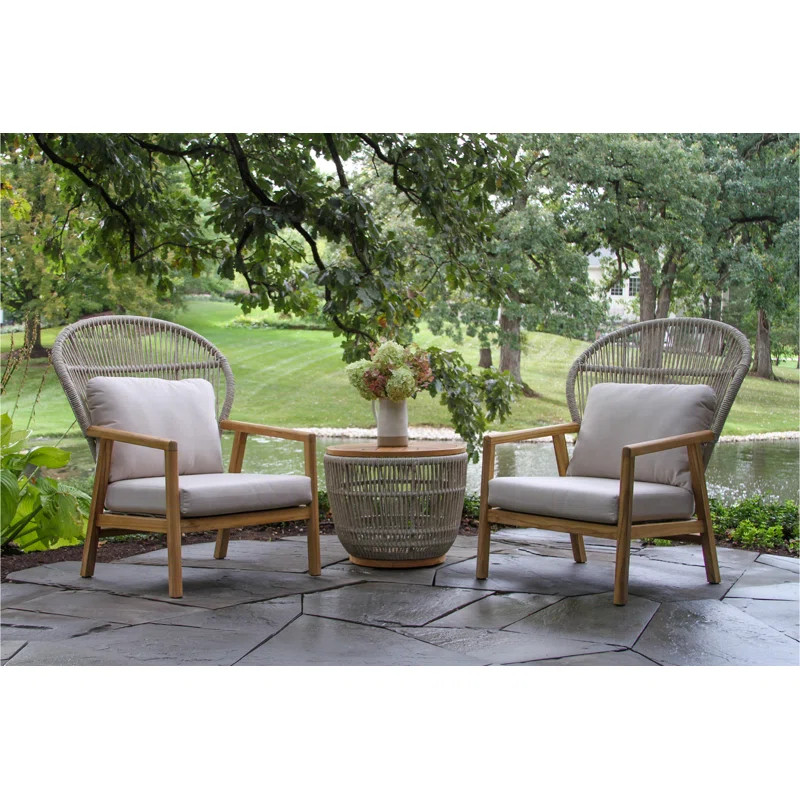 Florentia 3 Piece Seating Group with Cushions | Joss & Main