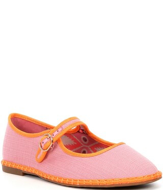Eda Linen Mary Jane Flats | Dillard's