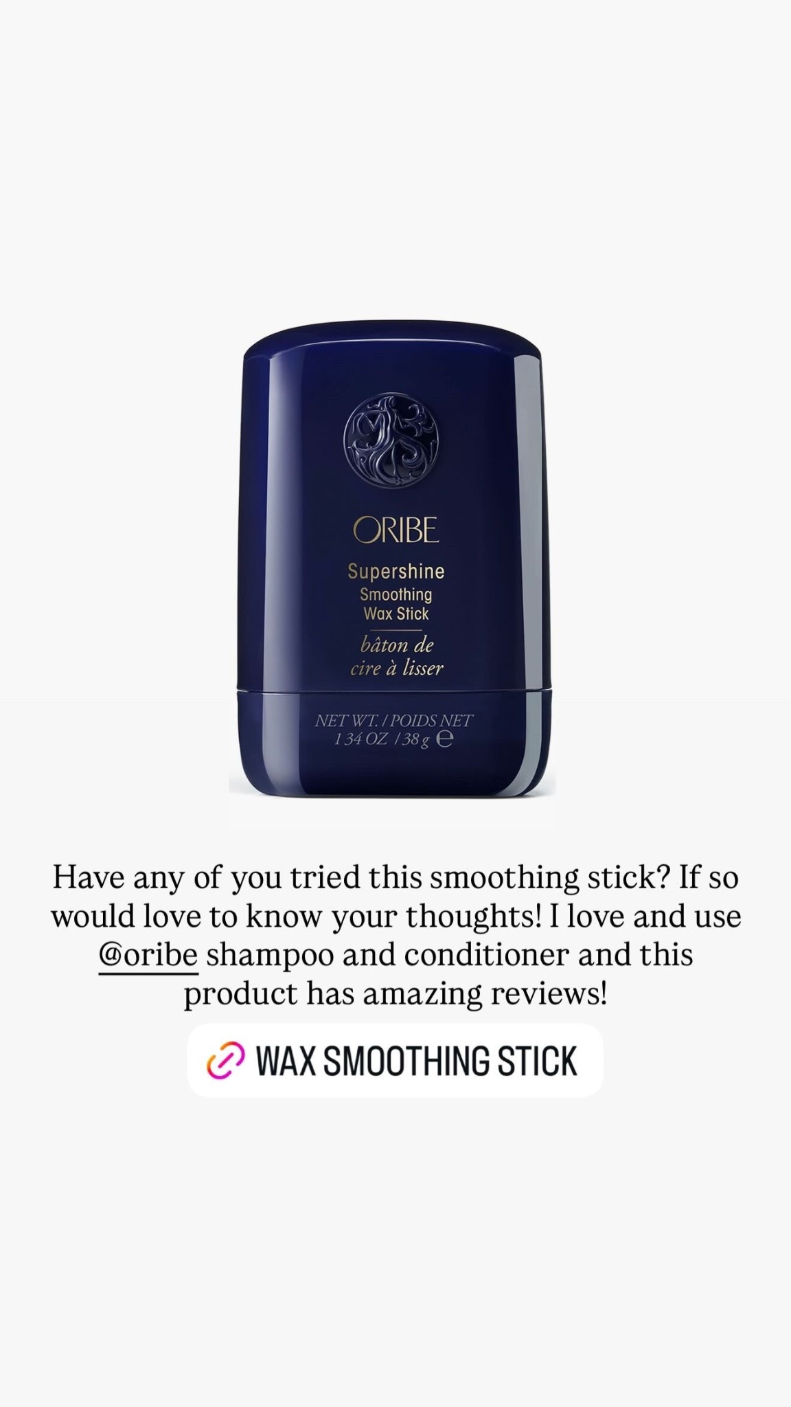 Have any of you tried this smoothing stick? If so would love to know your thoughts! I love and use Oribe shampoo and conditioner and this product has amazing reviews!

#LTKselfcare #LTKmomlife #LTKBeauty