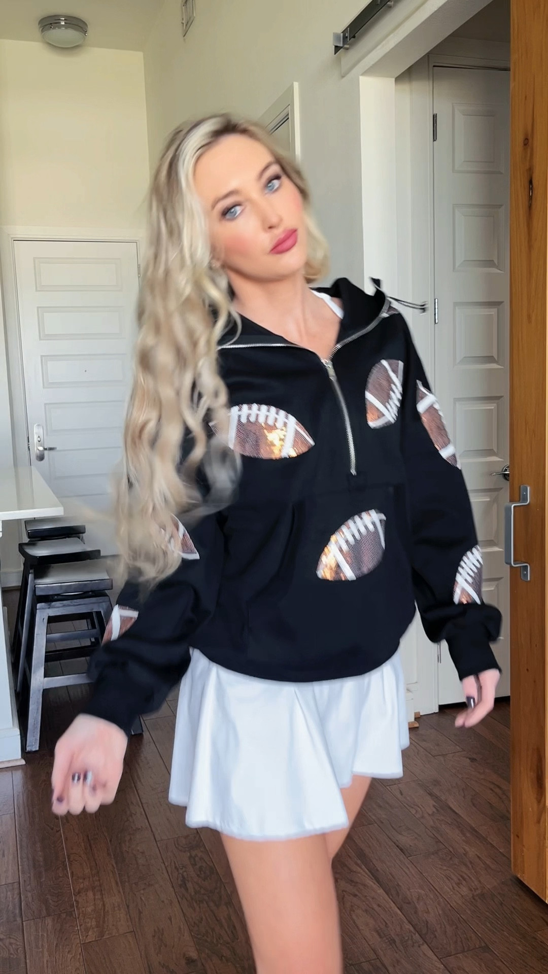 Cute and comfy game day football sweatshirt 