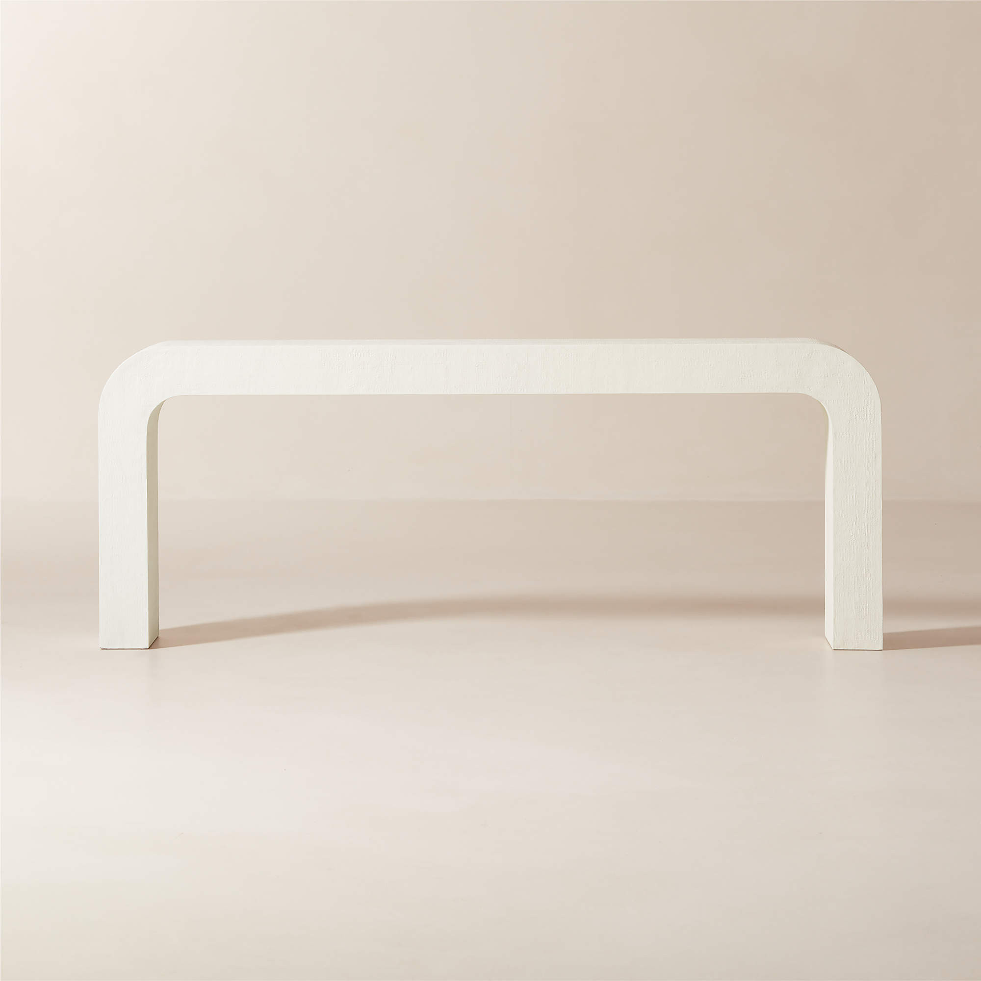 Crescent 80" Ivory Resin Console Table + Reviews | CB2 | CB2