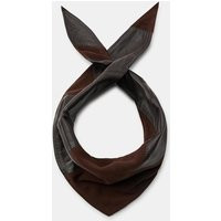 Zara - Combined 100% Suede Leather Bandana - Brown - M - Woman | Zara US