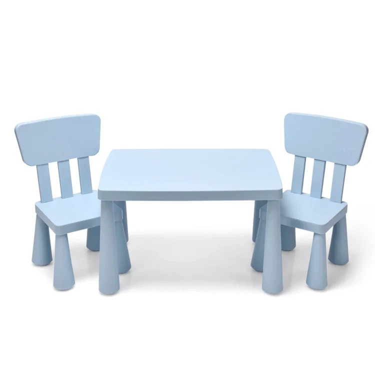 3 Piece Kids Play Table and Chair Set - Blue | REBEL (formerly Rebelstork)