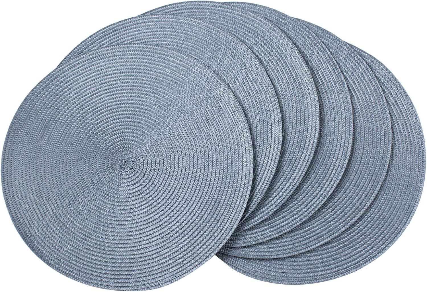 AHHFSMEI Round Braided Placemats 15 Inch Round Table Mats for Dining Tables Natural Woven Heat Re... | Amazon (US)