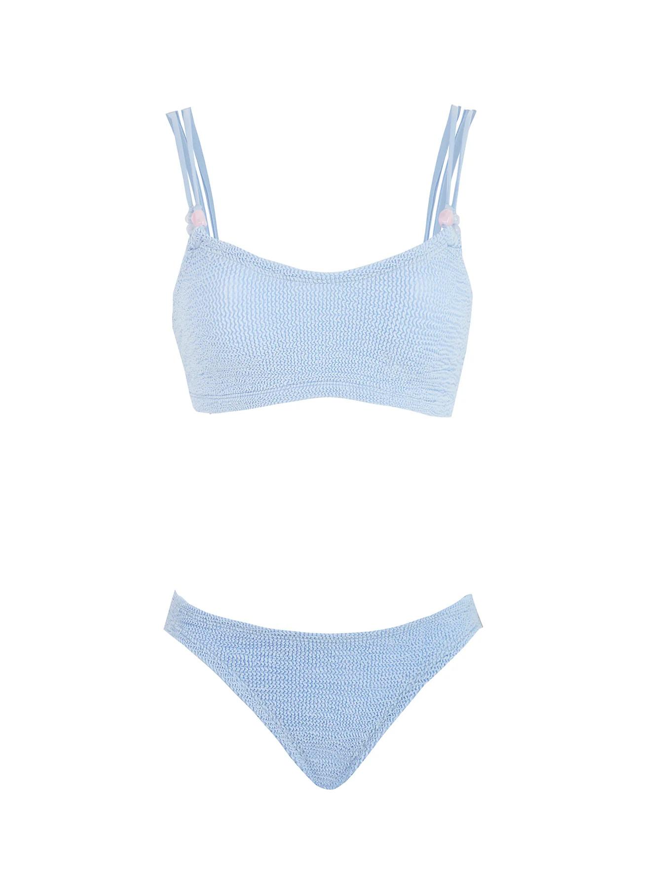 Cassie Bikini Metallic Ice Blue | Fenwick UK