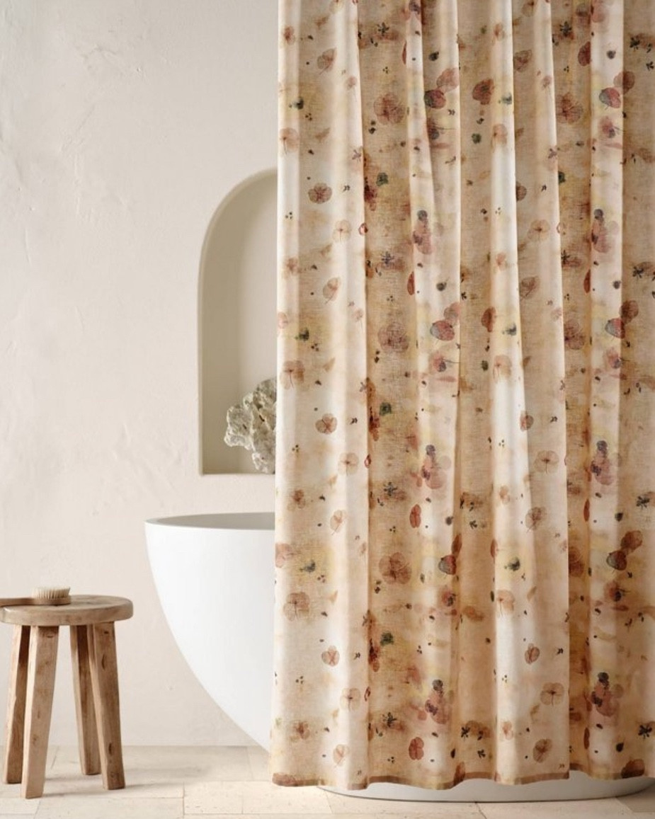 Floral shower curtain 