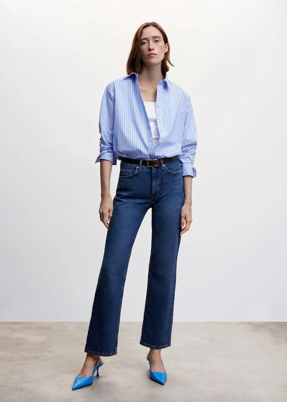 Oversize cotton shirt -  Women | Mango USA | MANGO (US)