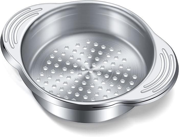 Patelai 1 Piece Tuna Can Strainer Stainless Steel Food Strainer Sieve Metal Press Lid Canning Col... | Amazon (US)