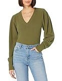 Amazon.com: The Drop Women's Edith Pleated Shoulder V-Neck Sweater, Capers, XXS : Clothing, Shoes... | Amazon (US)