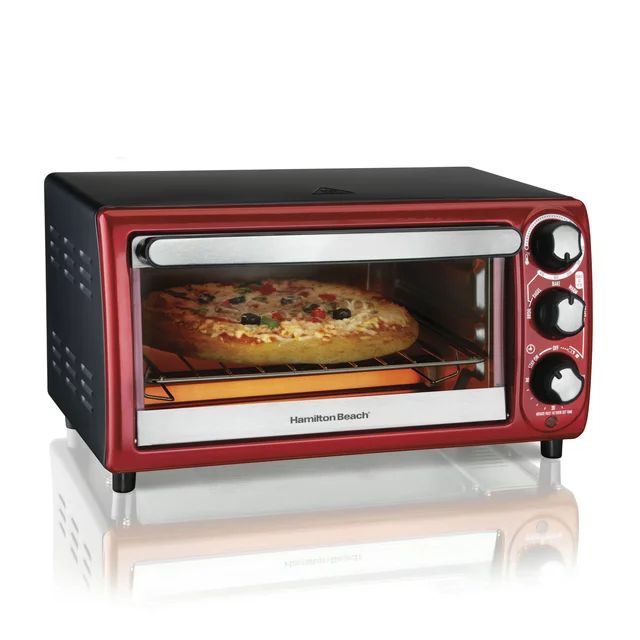 Hamilton Beach Toaster Oven, Red with Gray Accents, 31146 | Walmart (US)