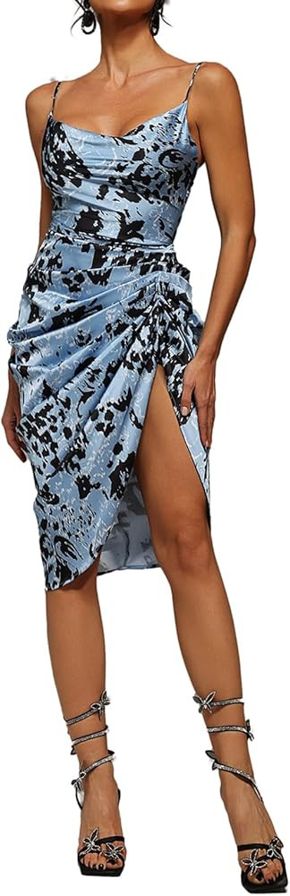 BELLA BARNETT Printed Mini Dress Evening Dress for Women | Amazon (US)