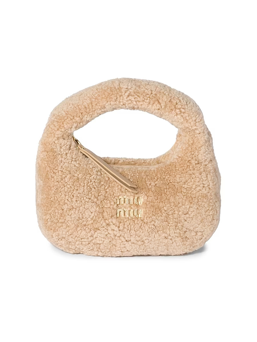 Women's Wander Shearling Mini Top Handle Bag - Beige Khaki | Saks Fifth Avenue