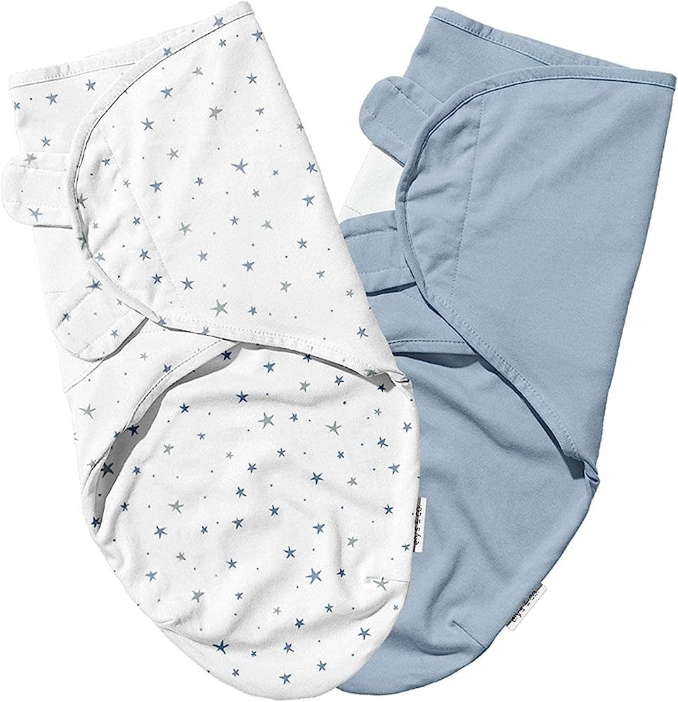 Ely's & Co. Swaddleez Adjustable Baby Swaddle Wrap 2-Pack Cotton for Baby Boy from 0-3 Months —... | Amazon (US)