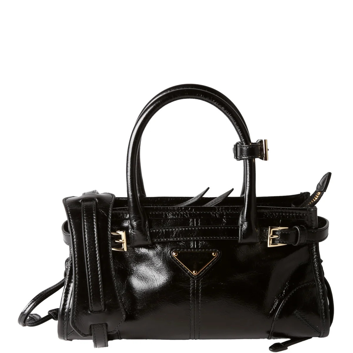 1BA486 Bonnie Mini Shoulder Bag Black/Gold | Keeks Designer Handbags