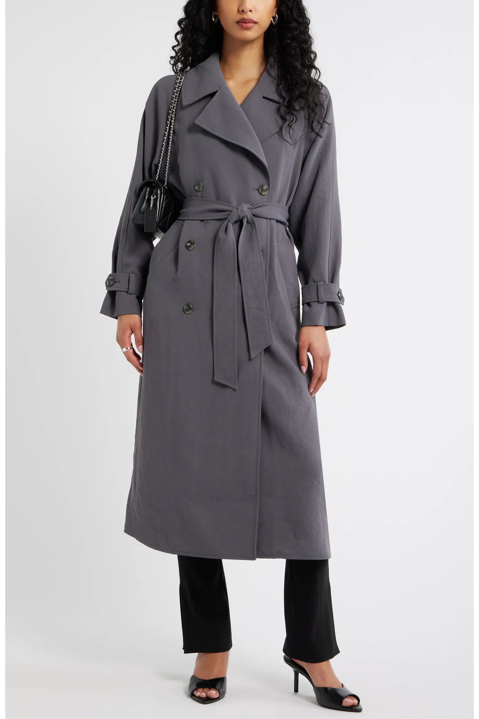 Open Edit Curator Crepe Oversize Trench Coat (Women) | Nordstrom | Nordstrom